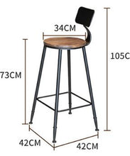 Load image into Gallery viewer, Industrial style retro bar table coffee shop solid wood wall high bar tables