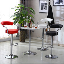 Load image into Gallery viewer, JEOBEST 2pcs/pair Adjustable Gas Lift Bar Stools Modern PU Leather Hollow Backrest chair New Arrival HWC