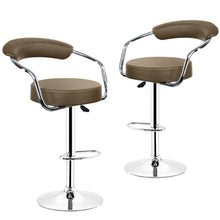 Load image into Gallery viewer, JEOBEST 2pcs/pair Adjustable Gas Lift Bar Stools Modern PU Leather Hollow Backrest chair New Arrival HWC