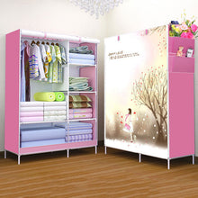Load image into Gallery viewer, Fashion Modern Folding Cloth Wardrobe Home Bedroom Clothes Toys Sundries Storage Cabinet 3D Assembly Cartoon Closet Furniture