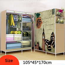 Load image into Gallery viewer, Fashion Modern Folding Cloth Wardrobe Home Bedroom Clothes Toys Sundries Storage Cabinet 3D Assembly Cartoon Closet Furniture
